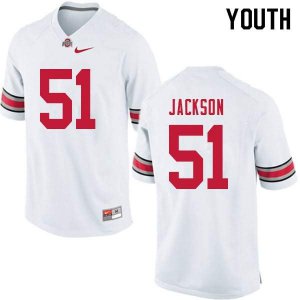 Youth Ohio State Buckeyes #51 Antwuan Jackson White Nike NCAA College Football Jersey Supply WQP4544UK